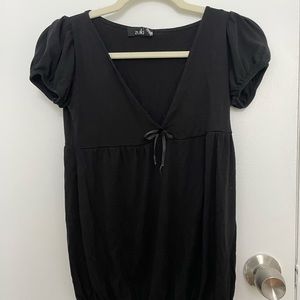 Vintage Black Babydoll Top